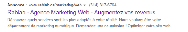 annonce Google Search Ads